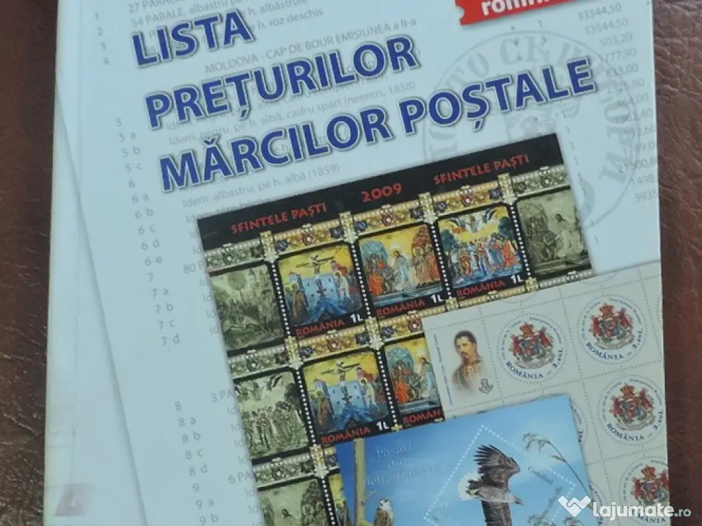 Lista preturilor marcilor postale romania