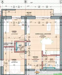APARTAMENT DE 3 CAMERE – BLOC NOU – ZONA TUDOR – 74,62