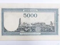 Bancnotă RARĂ 5.000 LEI 1945 - Traian și Decebal - Stare Excelentă