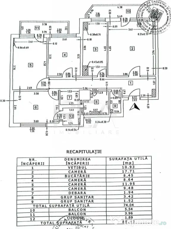 4 camere Pantelimon-Piața Delfinului decomandat, et. 2, 85