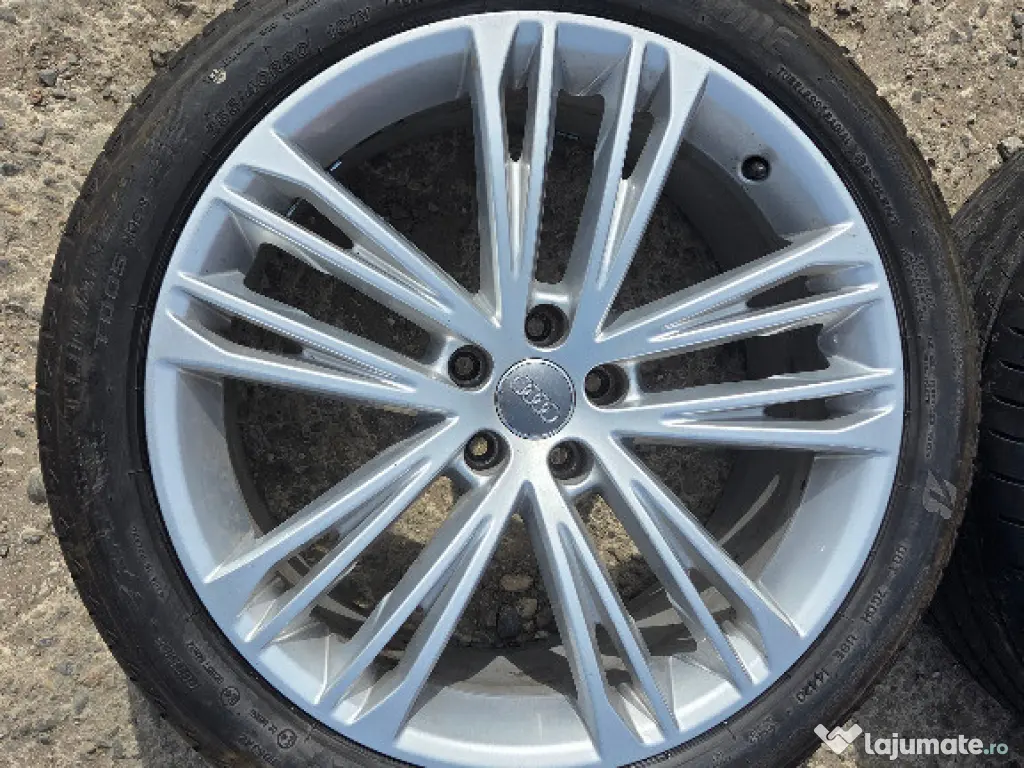 Jante aliaj originale Audi 20" cu anvelope vara Bridgestone 255/45 R20