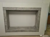 Mobila Living moderna cu aspect de semineu