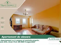 Apartament cu 4 camere și centrală proprie,zona Alfa,Arad
