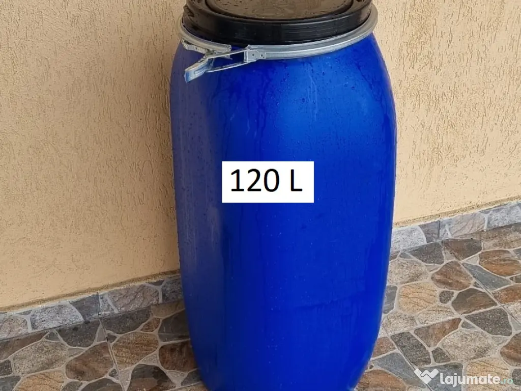 Butoi cu capac si cerc, capacitate 120 litri