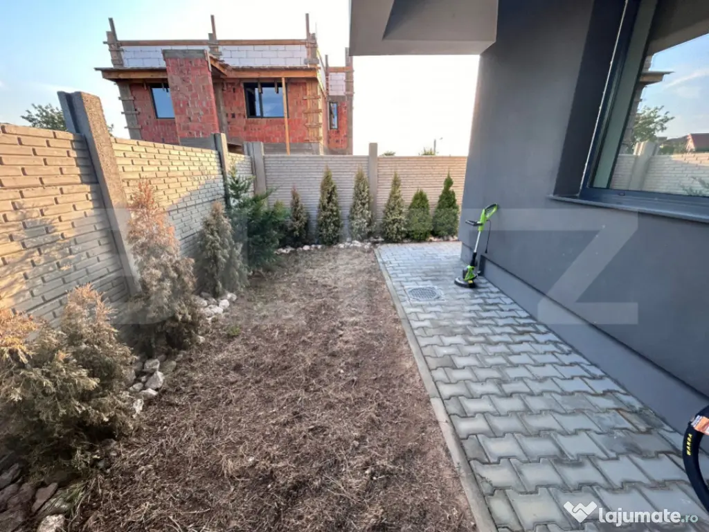 Apartament cu 2 camere, 30mp curte, incalzire in pardoseala,