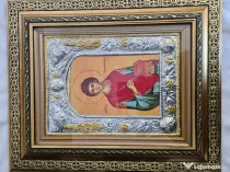 Icoana Argintata-Sfantul Pantelimon Relief 3 D