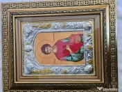 Icoana Argintata-Sfantul Pantelimon Relief 3 D