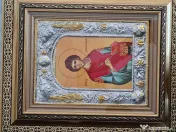 Icoana Argintata-Sfantul Pantelimon Relief 3 D