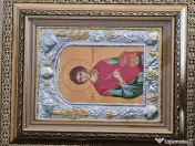 Icoana Argintata-Sfantul Pantelimon Relief 3 D