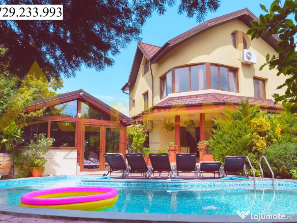{766 MP TEREN} Vila cu 7 camere | LUX - Piscina