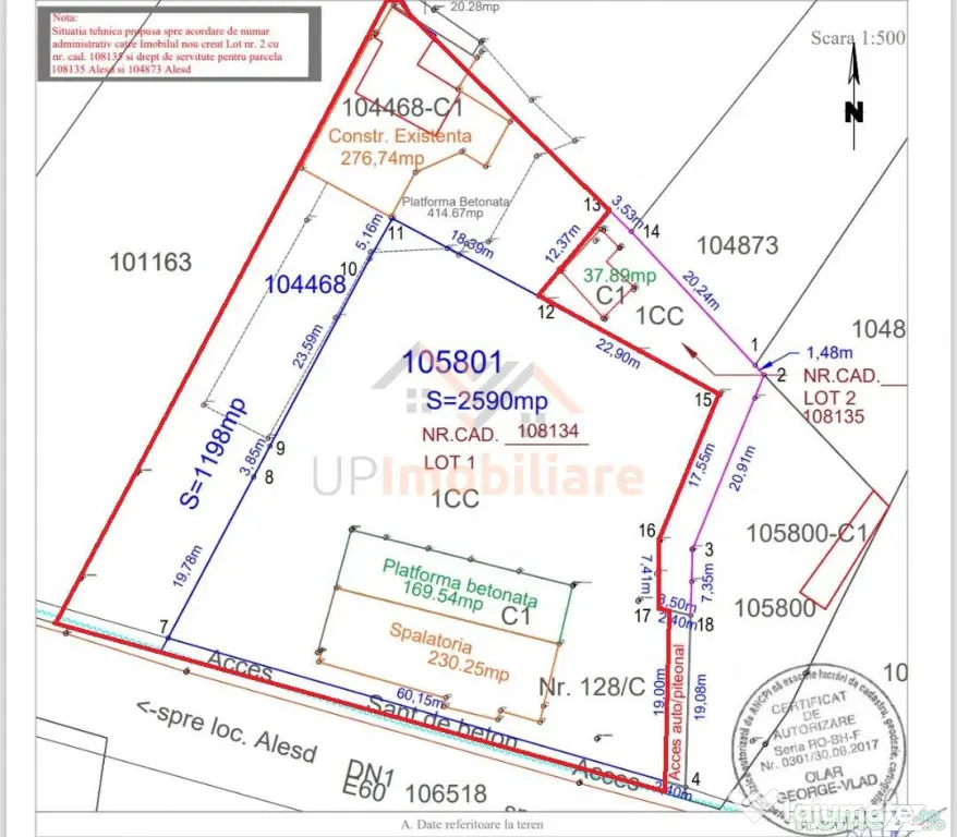 PROPRIETATE MULTIFUNCTIONALA | TEREN 3788 MP | SPALATORIE CA