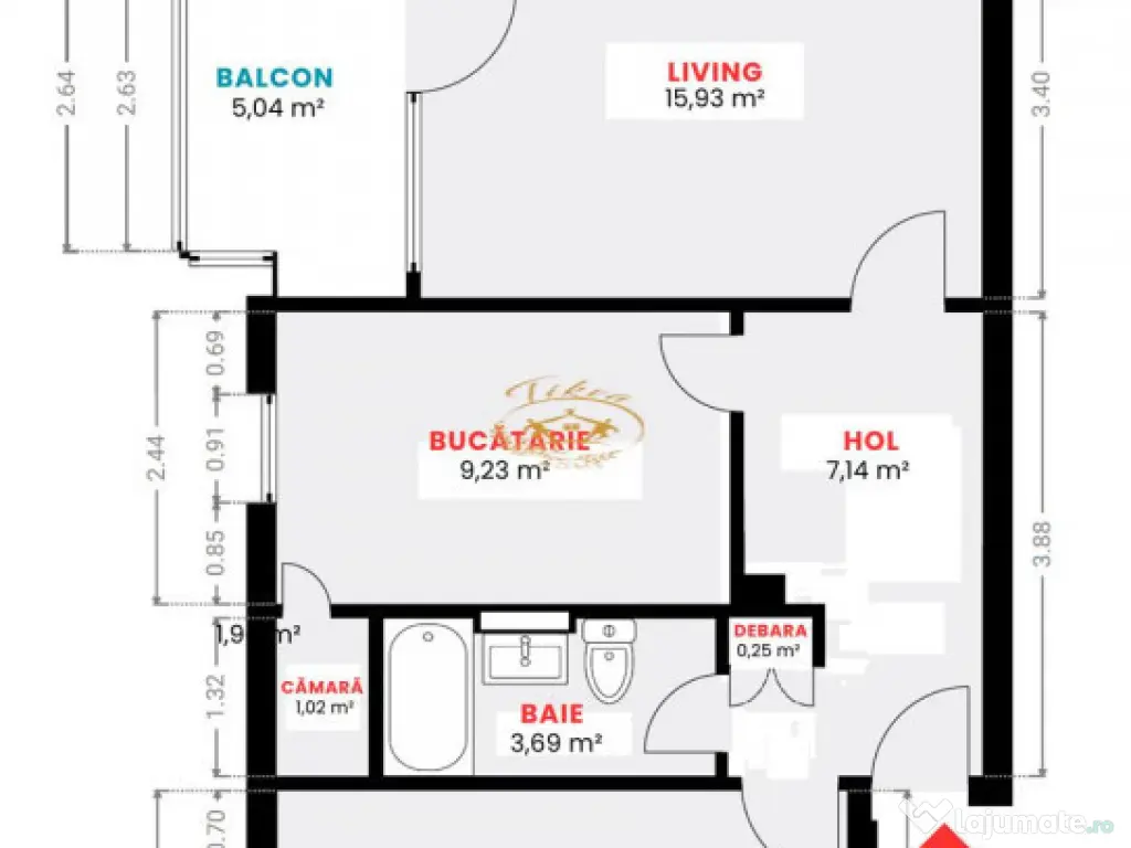 Apartament cu 2 camere (Gheorgheni, Cart. Bucin, bl. 21/B)