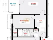 Apartament cu 2 camere (Gheorgheni, Cart. Bucin, bl. 21/B) 