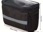 Geanta ghidon, cos de bicicleta/ trotineta din nailon negru cu bretele reglabile 