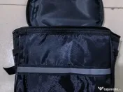 Geanta ghidon, cos de bicicleta/ trotineta din nailon negru cu bretele reglabile 