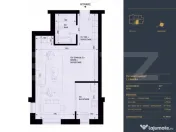 Apartament cu 1 camera, Smart Home, 44.5 mp - Complex Rezide 