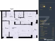 Apartament cu 2 camere si 2 bai, Smart Home, 60 mp - Complex 