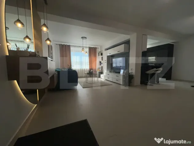 Apartament tip duplex, 100 mp, 4 camere, mobilat modern, cur