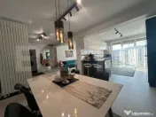 Apartament tip duplex, 100 mp, 4 camere, mobilat modern, cur 