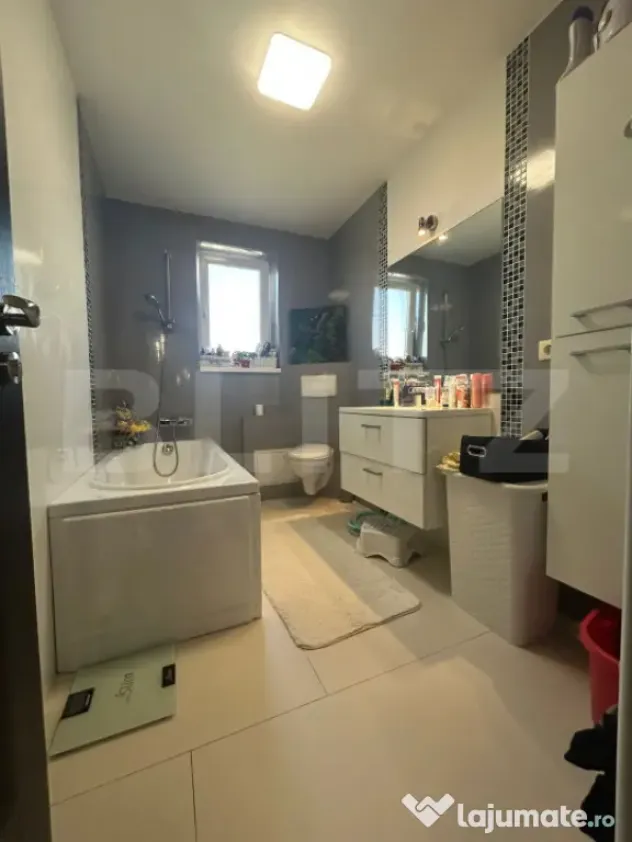 Apartament tip duplex, 100 mp, 4 camere, mobilat modern, cur