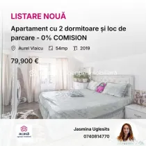 Apartament cu 2 dormitoare și loc de parcare - 0% COMISION