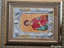 Icoana Argintata-Sfantul Pantelimon Relief 3 D