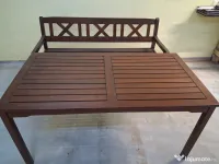 Mobilier de exterior:mese și bănci din lemn 
