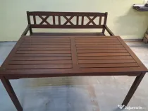 Mobilier de exterior:mese și bănci din lemn