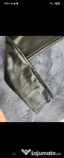 PANTALONI Zara negru lucios