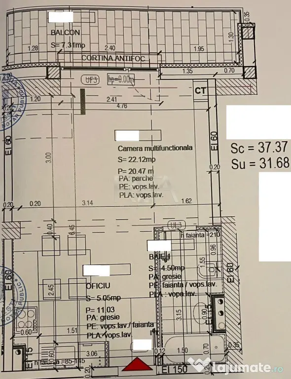 Garsonieră Obor, centrală, et. 1, an 2026, metrou, 39 mp