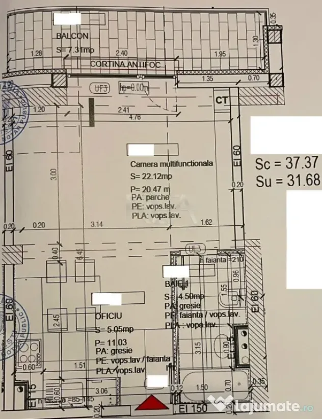 Garsonieră Obor, centrală, et. 1, an 2026, metrou, 39 mp