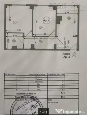 Apartament 2 camere Jepilor Racadau cu loc de parcare 