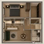 Apartamente moderne cu 2 camere, balcon si dressing - bloc n 