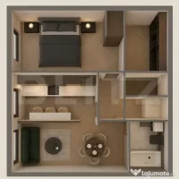 Apartamente moderne cu 2 camere, balcon si dressing - bloc n 