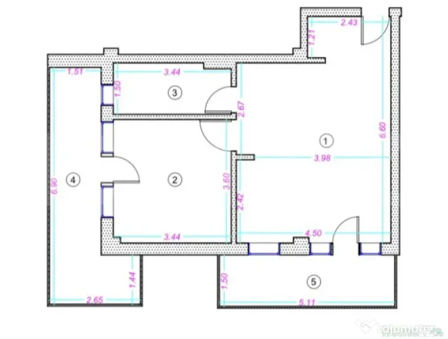 Apartament 2 camere, 46 mp, 2 terase, zona Donath