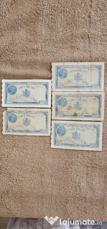 10 bancnote 5000 puse in circulatie in perioada 1943,1944,1945