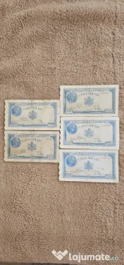 10 bancnote 5000 puse in circulatie in perioada 1943,1944,1945 