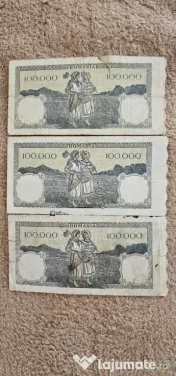7 Bancnote 100.000 Lei puse in circulatie intre anii 1945-1946 