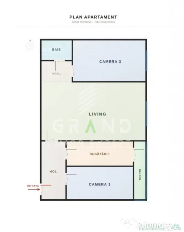 Apartament cu 3 camere, etaj 2, în cartier Gheorgheni