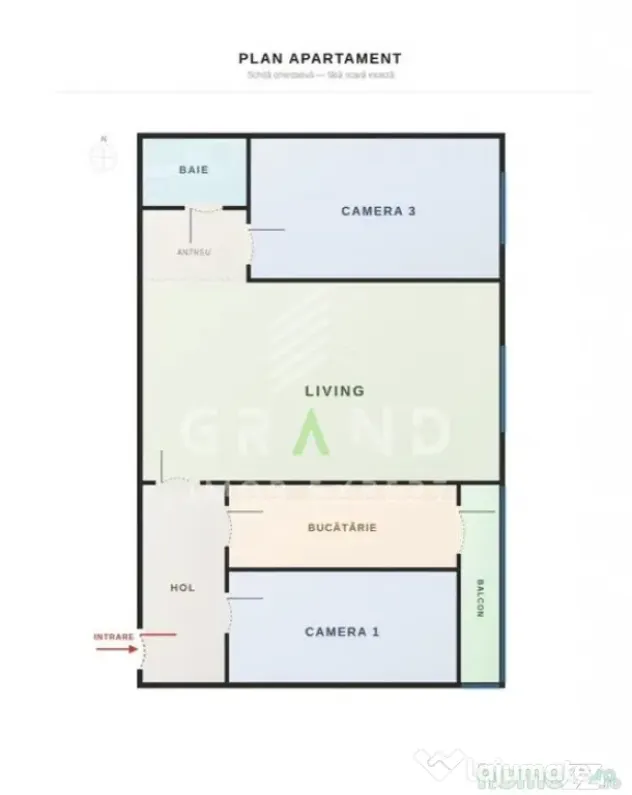 Apartament cu 3 camere, etaj 2, în cartier Gheorgheni