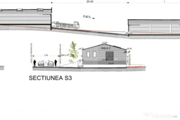Hala de productie,depozitare de 395 m2 + teren 845 m2 Lita,
