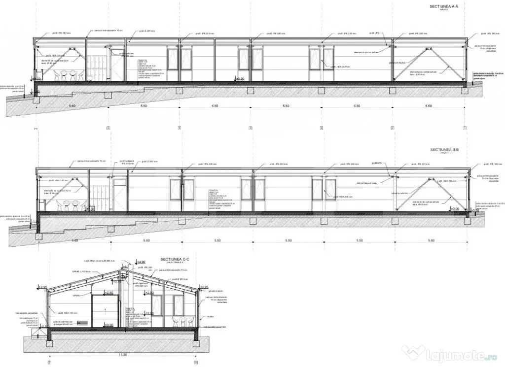Hala de productie,depozitare de 395 m2 + teren 845 m2 Lita,