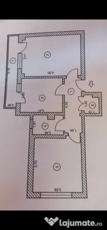 Vând apartament 2 camere, decomandat, etaj 3/4, oraș Făurei, jud Brăila