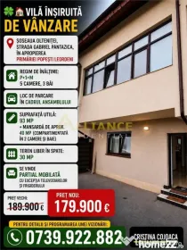Vila insiruita P 1 M 5 camere 3 bai Primarie Popesti Leorden