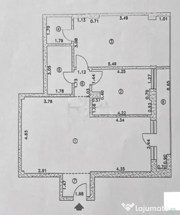 3 camere Nerva Traian decomandat,centrală,et. 4, an 2014, m