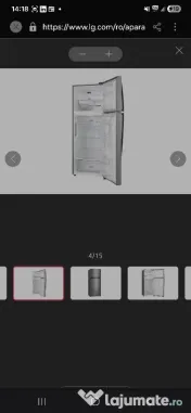 Frigider cu 2 usi LG GTB583PZHZD no frost wifi 410 L 