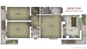 Apartament 3 str.Bacovia in vila cu 6 apartamente 