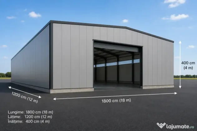 Hală industrială 216 mp de închiriat– Huși,zonă comercială/industrială