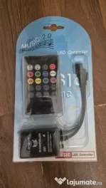 Controller LED RGB cu senzor muzical și telecomandă (Nou)