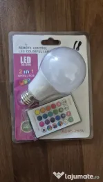 Bec LED RGB+W cu telecomandă, soclu E27 (Nou)